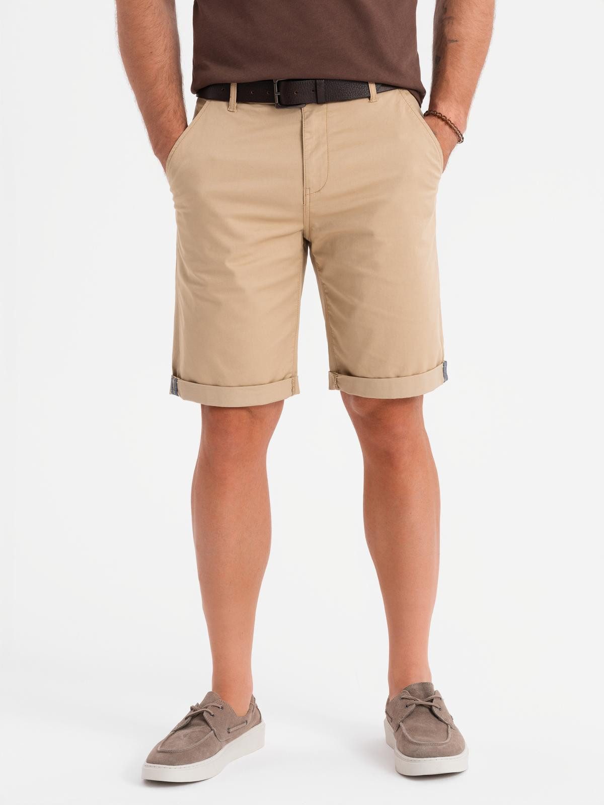 OMBRE Chinoshorts Klassische Herren-Chino-Shorts mit hochgekrempeltem günstig online kaufen