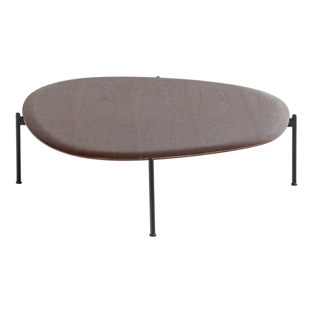 WOOOD Couchtisch Kota - MDF & Holzfurnier Braun, Luftiges & organisches Design, schlanke Beine – Bild 5 von 5