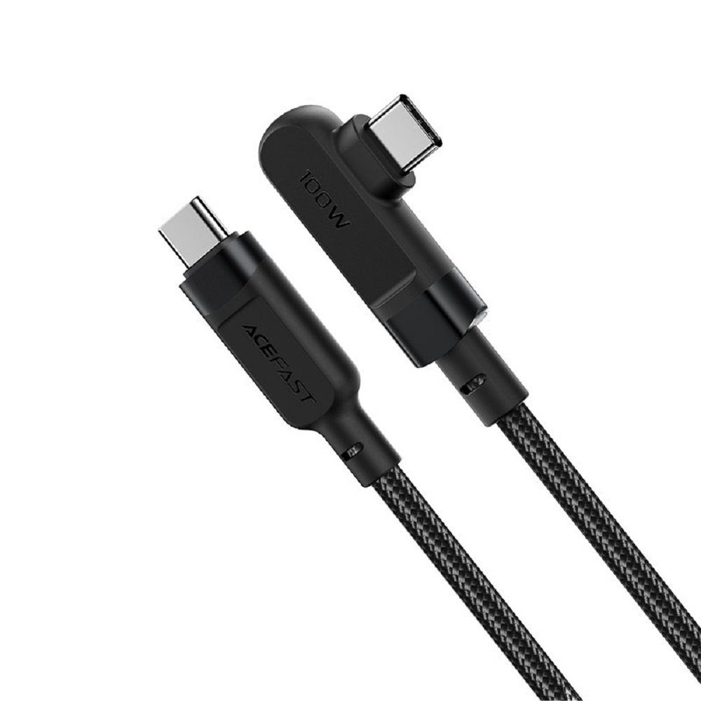 Acefast 100W 5A PD Schnell-Ladekabel abgewinkelt USB Typ C auf Typ-C 2 Meter Smartphone-Ladegerät