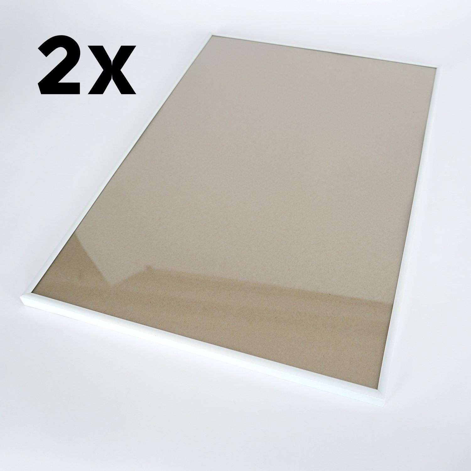 queence Einzelrahmen 2er-Set Weiß Kunststoffrahmen - Poster/Puzzlerahmen, ( günstig online kaufen