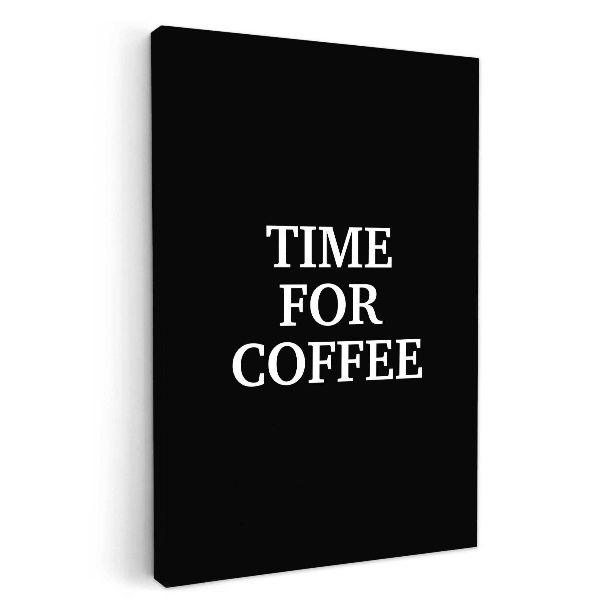 OneMillionCanvasses® Leinwandbild Zitate - Briefe - Kaffee - Schwarz - Küch günstig online kaufen