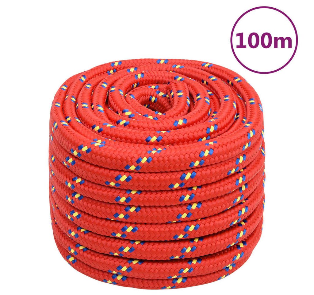 Thumbnail - vidaXL Seil, Bootsseil Rot 20 mm 100 m Polypropylen