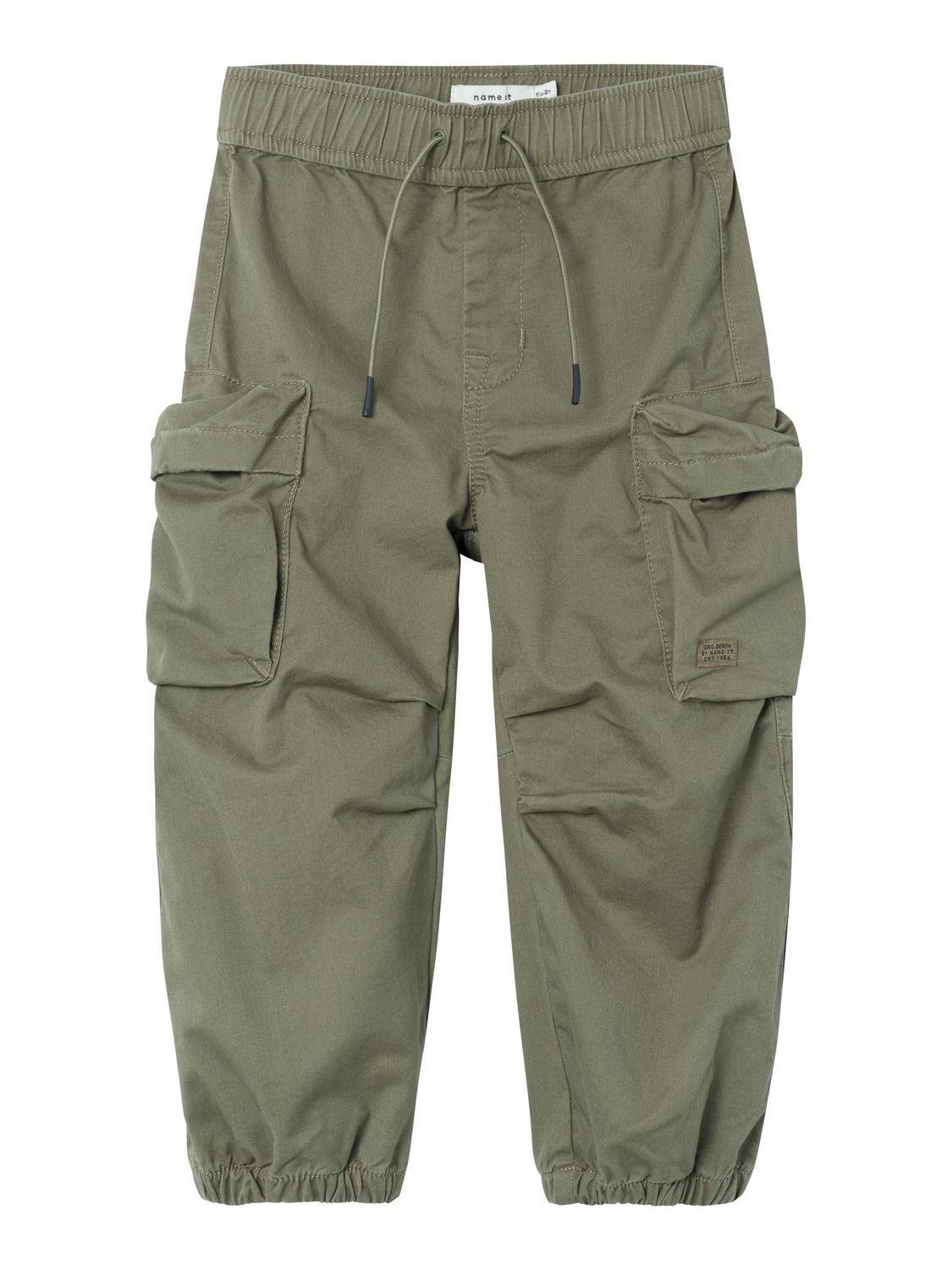 Name It Chinohose Schwarz Pants Cargo NMMBEN Jogger mit Hose Gummizug Chino in 6810