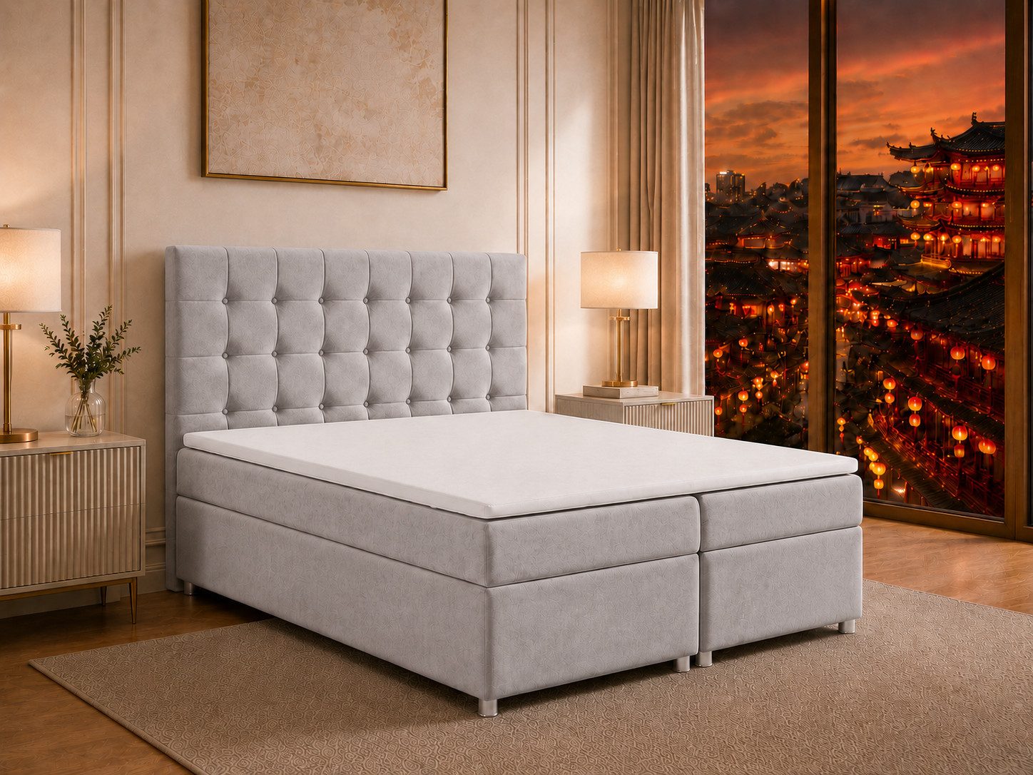 Best for Home Boxspringbett Trinity K-9 mit Stauraum & 7-Zonen Komfort – modern & komfortabel (Komplett-Set, 1-St., 140x200 160x200 180x200 200x200 cm), Handwerksqualität, TOP Preis-Leistungs-Verhältnis