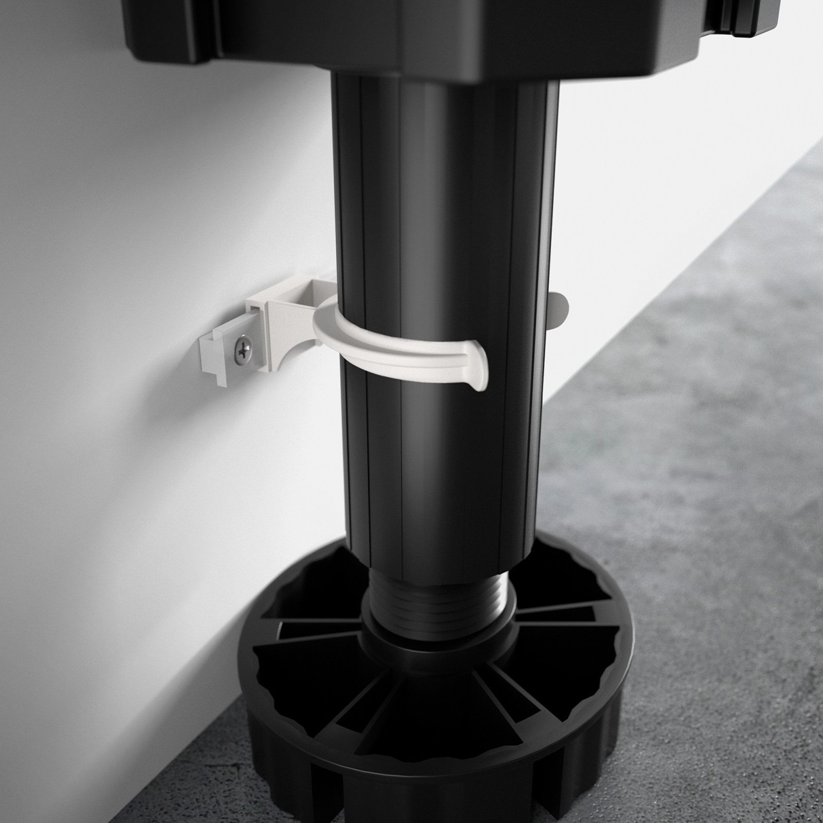 SO-TECH® Möbelfuß Befestigungsclips für Sockelfuß, weiß, (5-St), Befestigungsclips