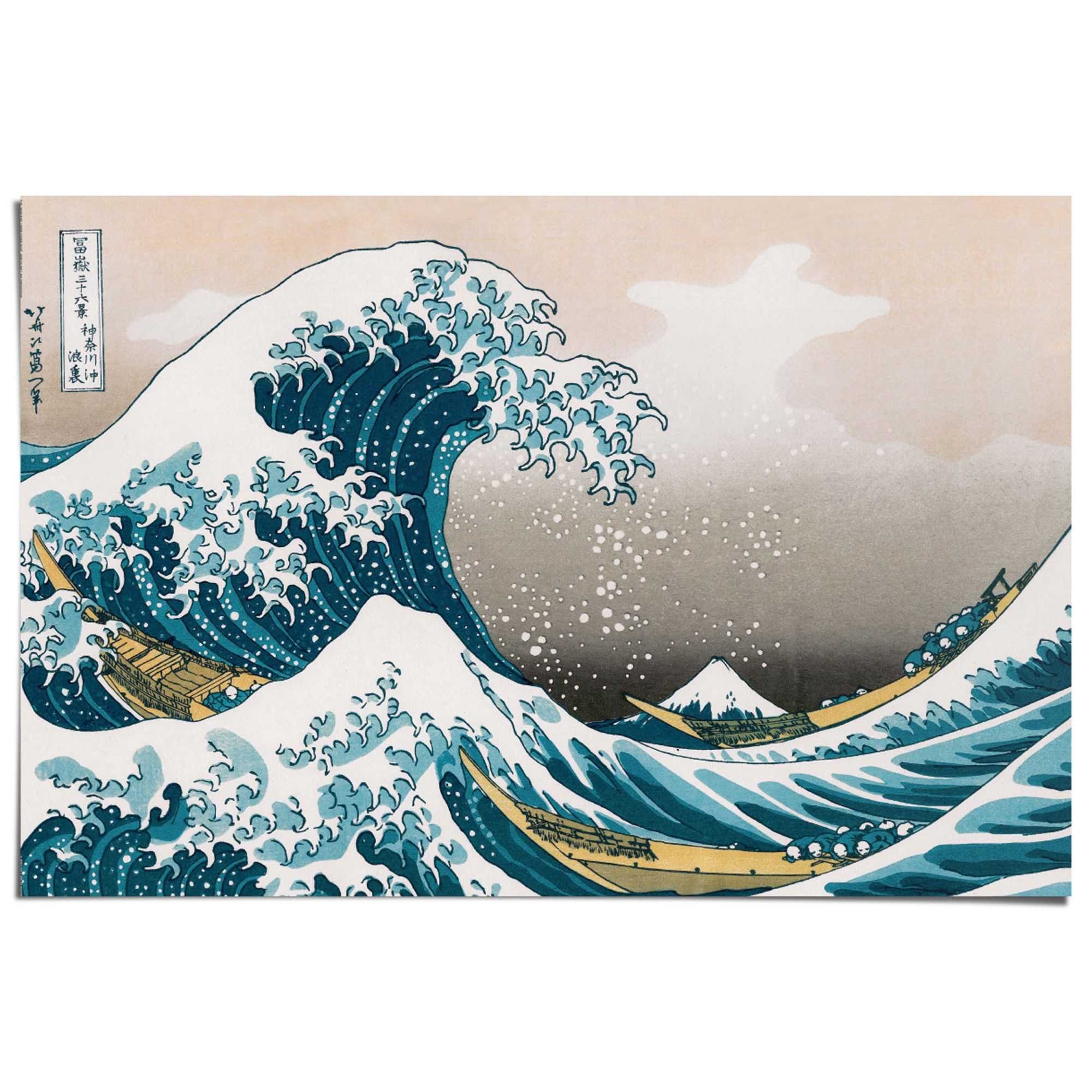 Welle Große Hokusai - Poster Reinders!