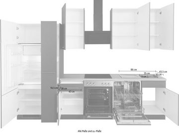 wiho Küchen Küchenzeile Unna, ohne E-Geräte, Breite 310 cm