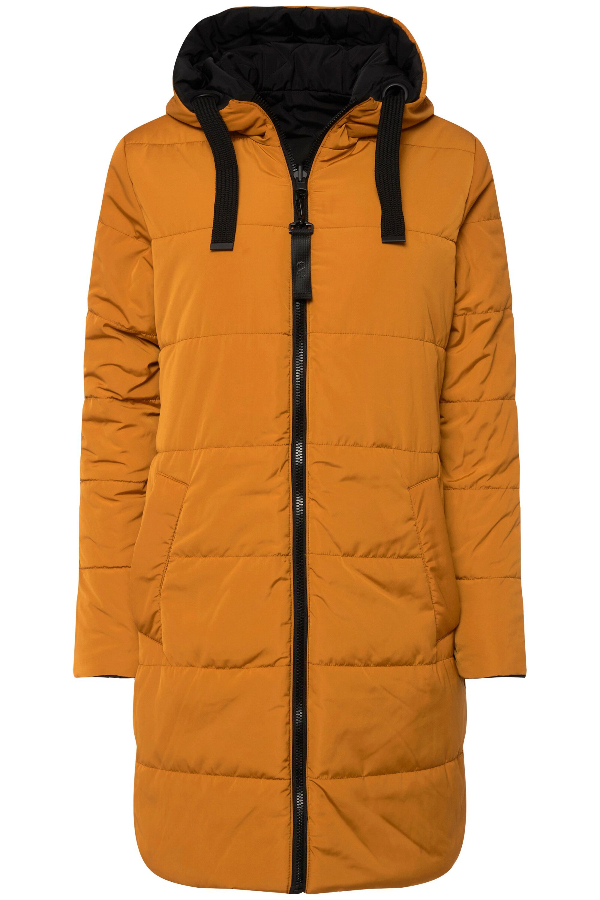 Laurasøn Steppjacke Wende Long-Steppjacke Kapuze 2-Wege-Zipper günstig online kaufen