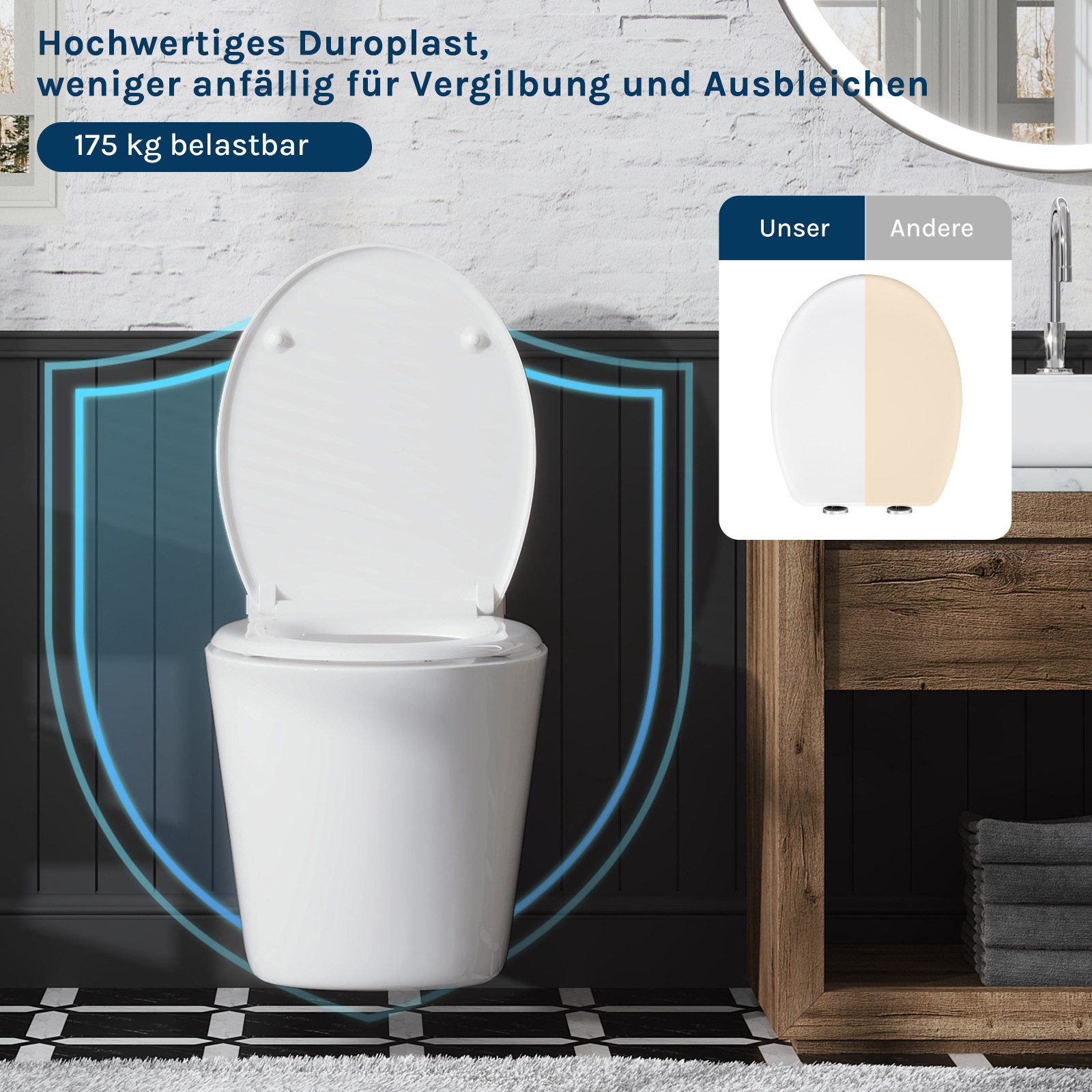 Woltu WC-Sitz WS2615 (1-St), mit Absenkautomatik günstig online kaufen