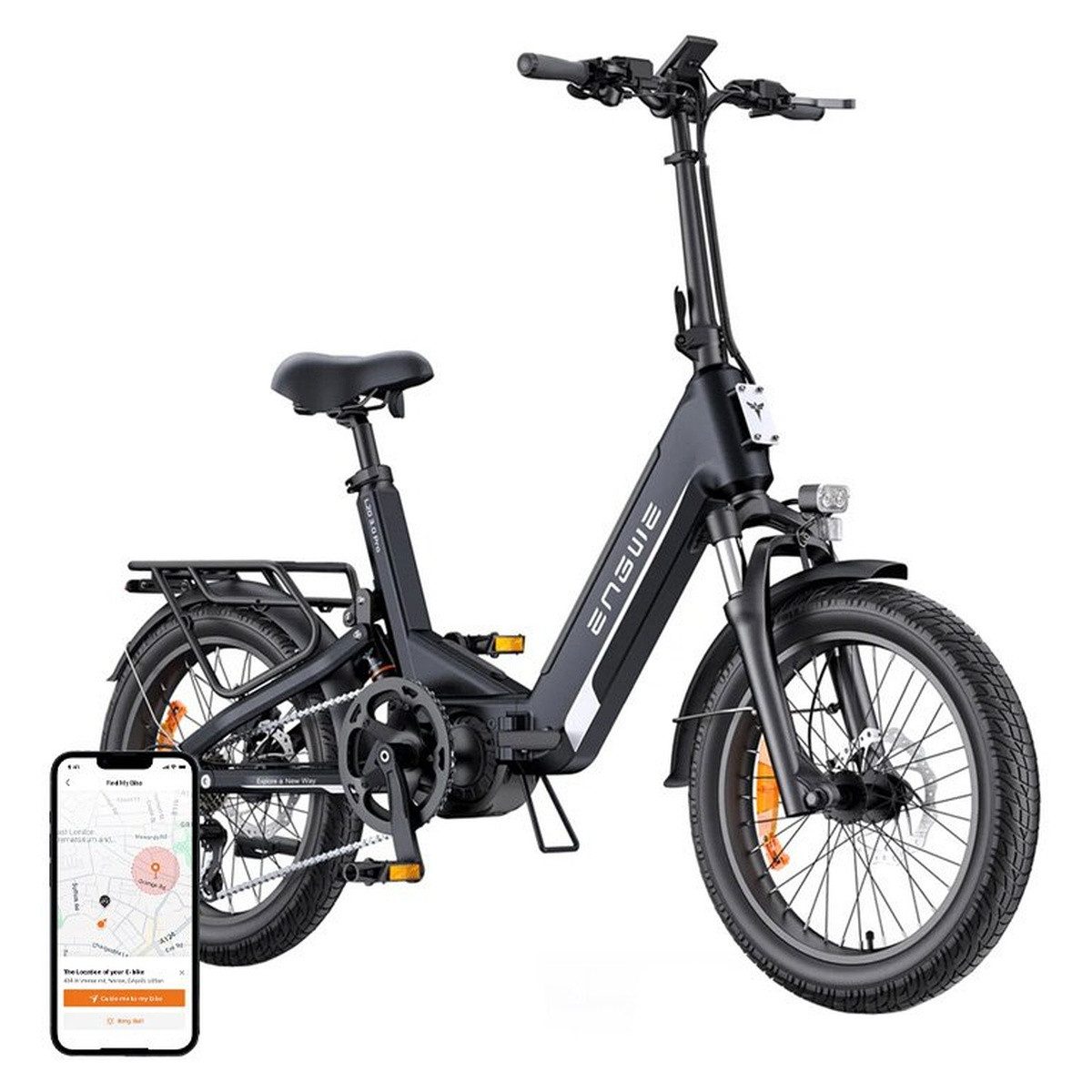 ENGWE Jugendfahrrad ENGWE L20 PRO 3.0 250 W 20-Zoll-Elektrofahrrad (schwarz)