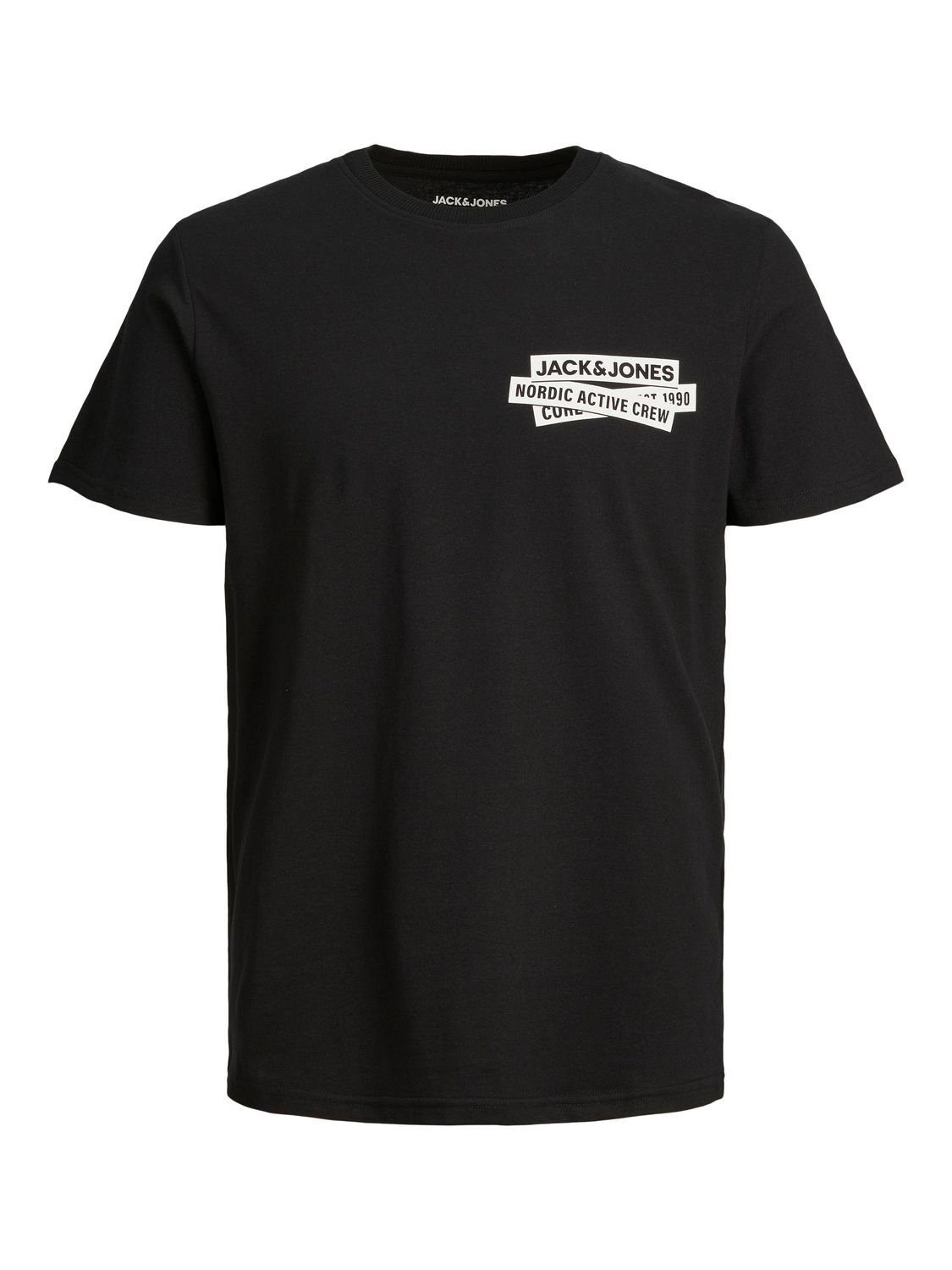 JCOSPIRIT Jack & T-Shirt Jones Baumwolle 12235249 LOGO Black (1-tlg) aus