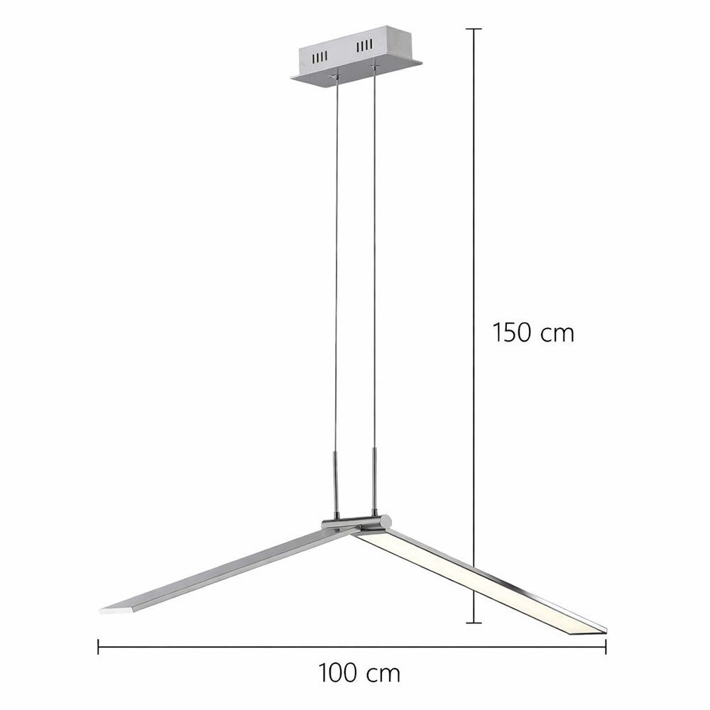 WOFI LED Pendelleuchte, LED-Leuchtmittel fest verbaut, Warmweiß, Pendellampe Esstischleuchte LED Hängeleuchte dimmbar