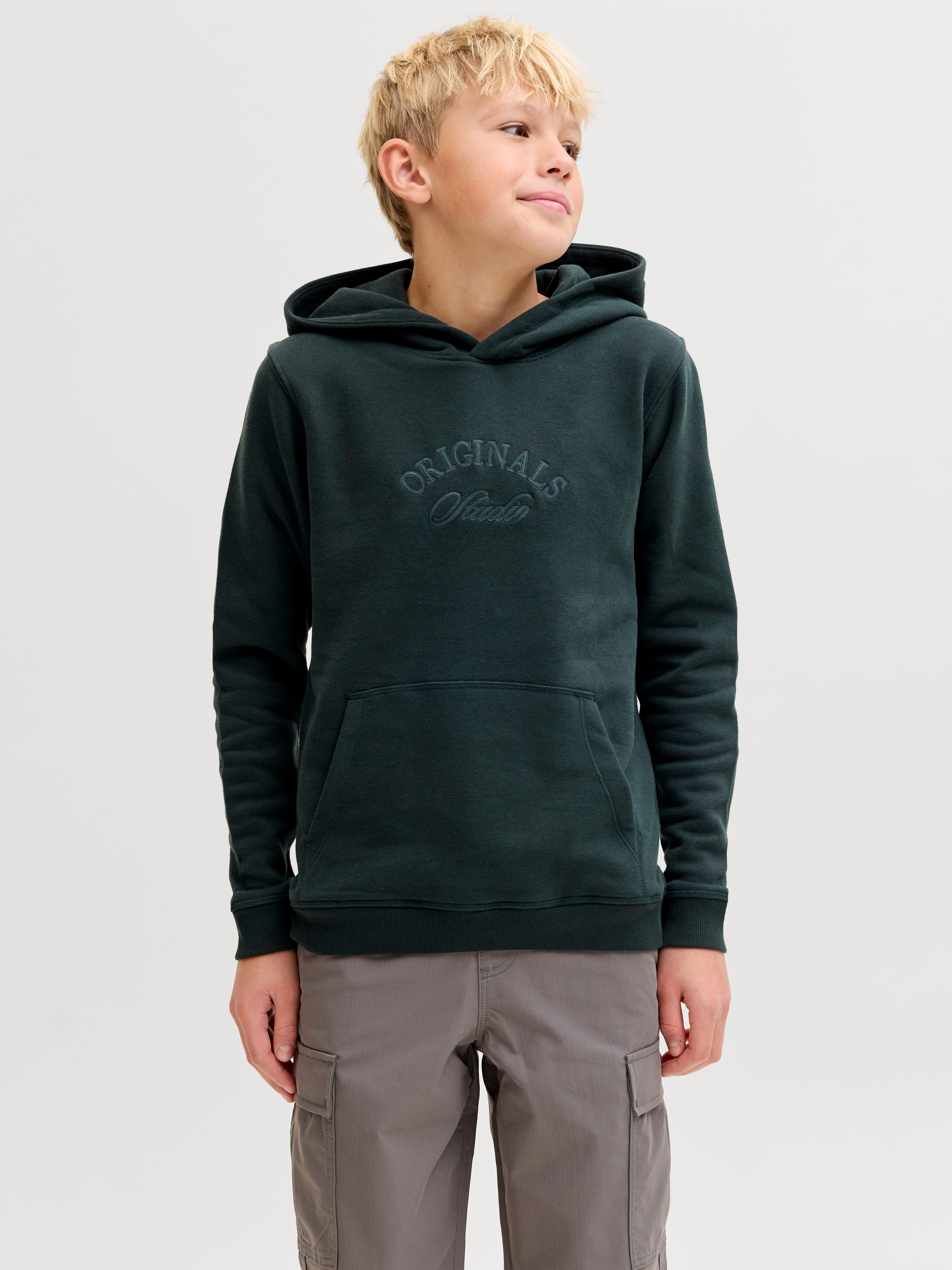Jack & Jones Junior Kapuzensweatshirt JORBLEECKER BRANDING SWEAT HOOD BF JNR