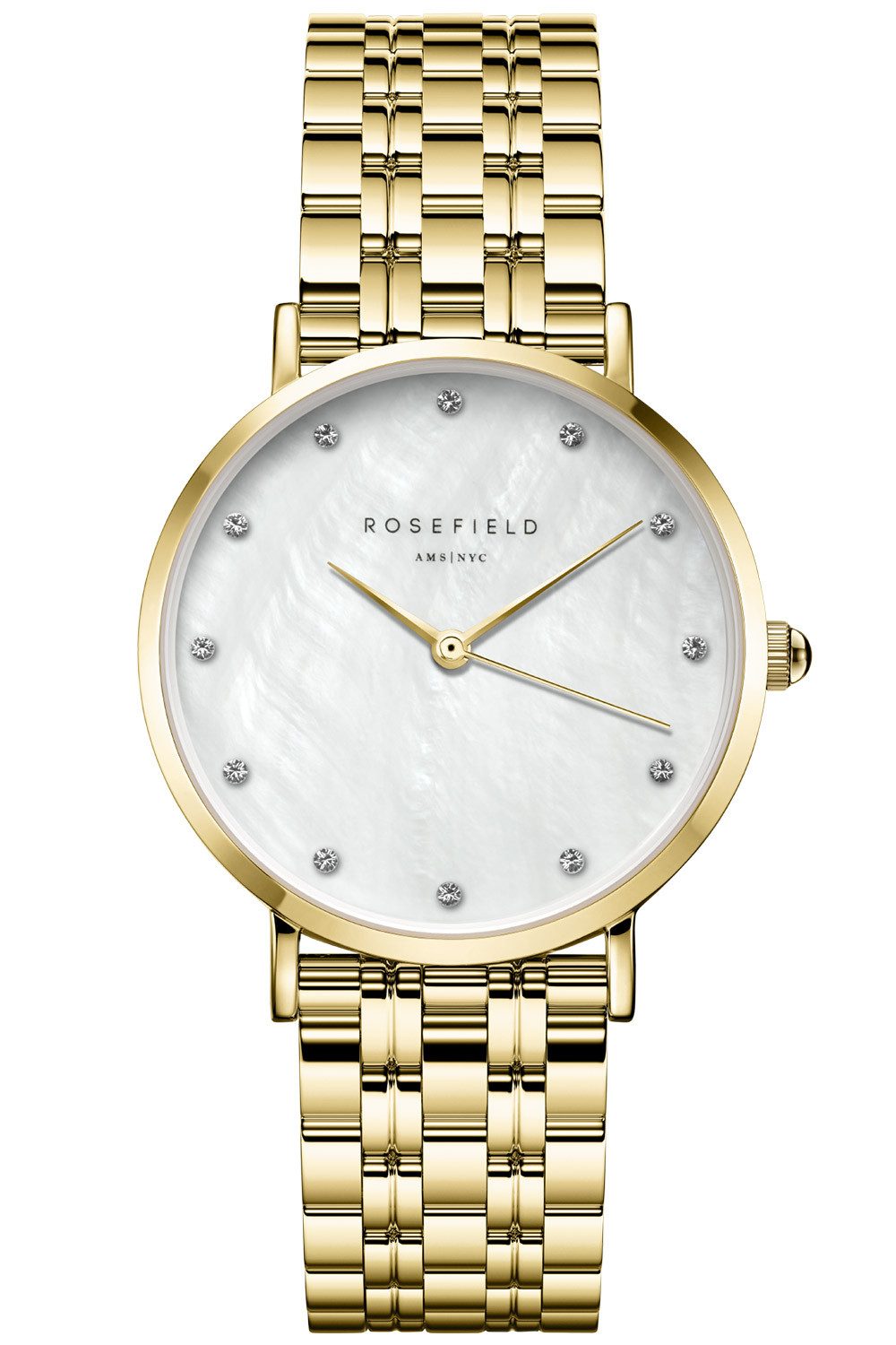 Quarzuhr Upper East Side Goldfarben/Kristalle