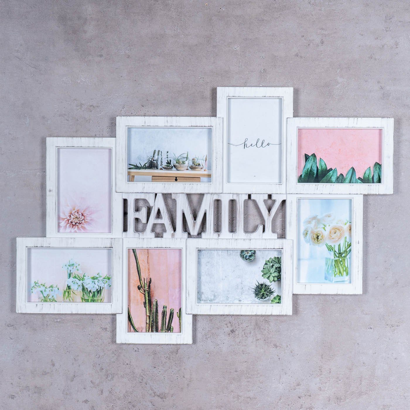 Levandeo® Bilderrahmen Collage, Bilderrahmen Family 8 günstig online kaufen