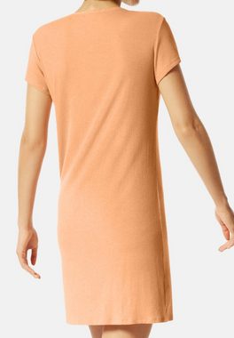 Schiesser Nachthemd Modern Rib - Natural Dye (1-tlg) Nachthemd -