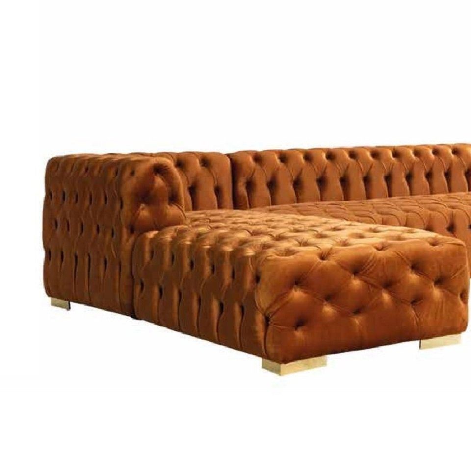 Ecksofa Ecksofa Form Wohnlandschaft Bettfunktion U Holz Textil Modern JVmoebel Couch