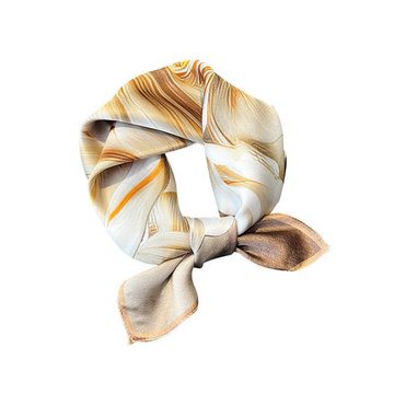 YRIIOMO Seidentuch Kleiner quadratischer Schal Damen dünner Frühling und Sommer eleganter, kleiner Schal,53*53cm