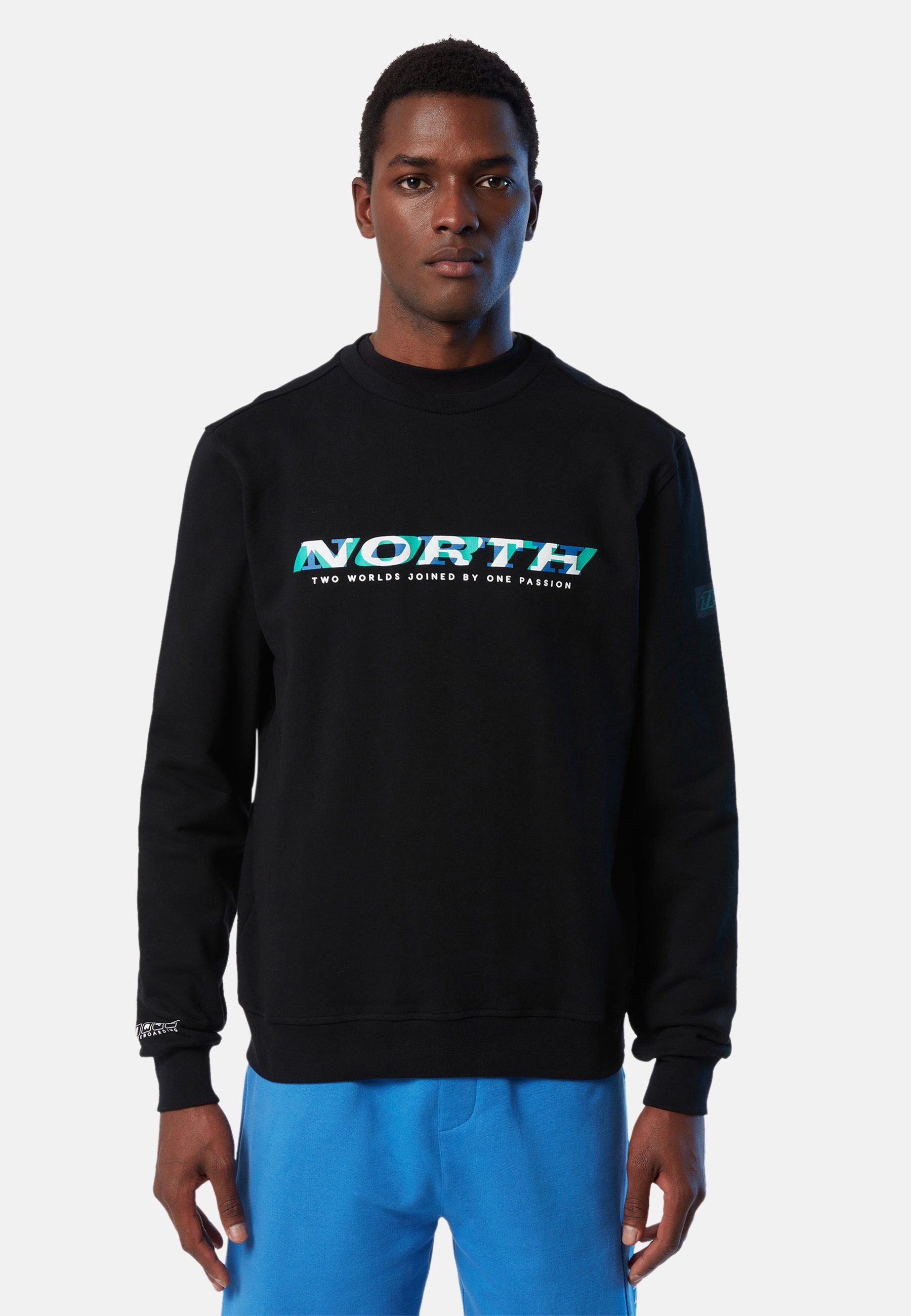 North Sails Fleecepullover Sweatshirt BLACK MILKY Rundhalsausschnittausschnitt mit