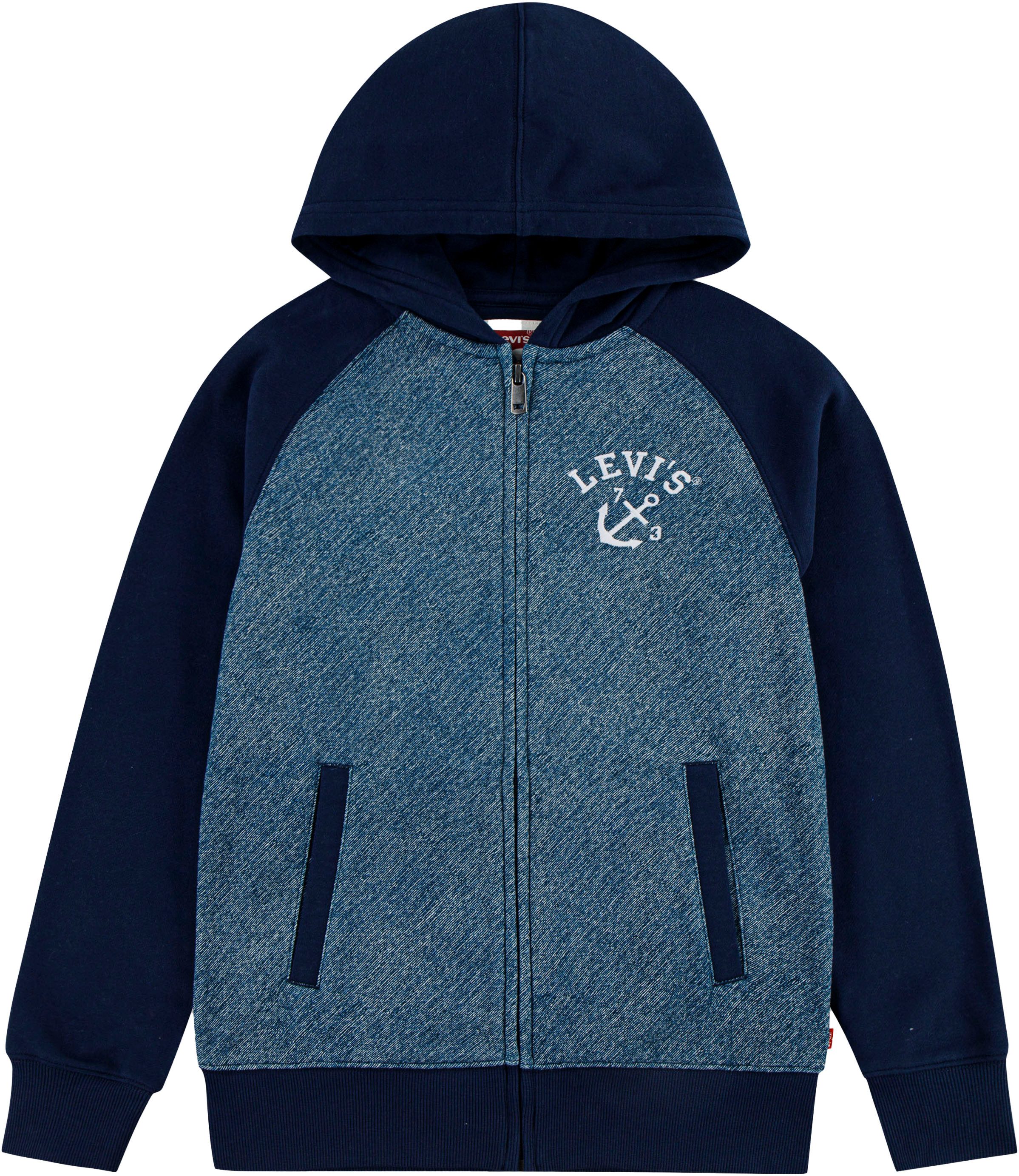 Levi's® Kids Kapuzensweatjacke LVB TROMPE LOEIL DENIM HOODIE in Colorblocking-Optik, for BOYS