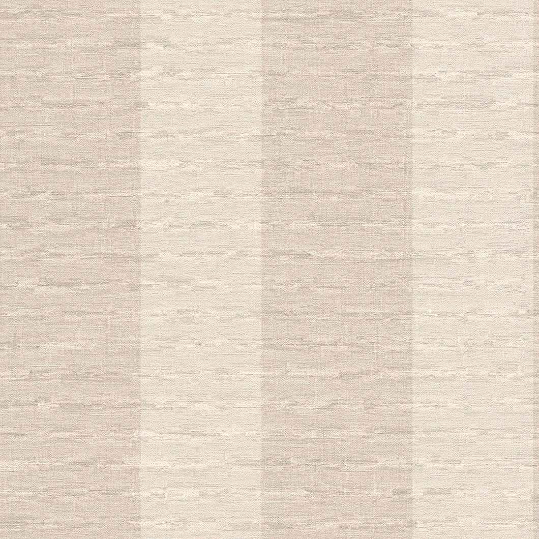 Rasch Vliestapete Streifenmuster - Vinyltapete Beige Creme, Textiloptik, (1 Rolle, 1 St., 10,05 m x 0,53 m), gute Lichtbeständigkeit, feucht abwischbar, restlos abziehbar