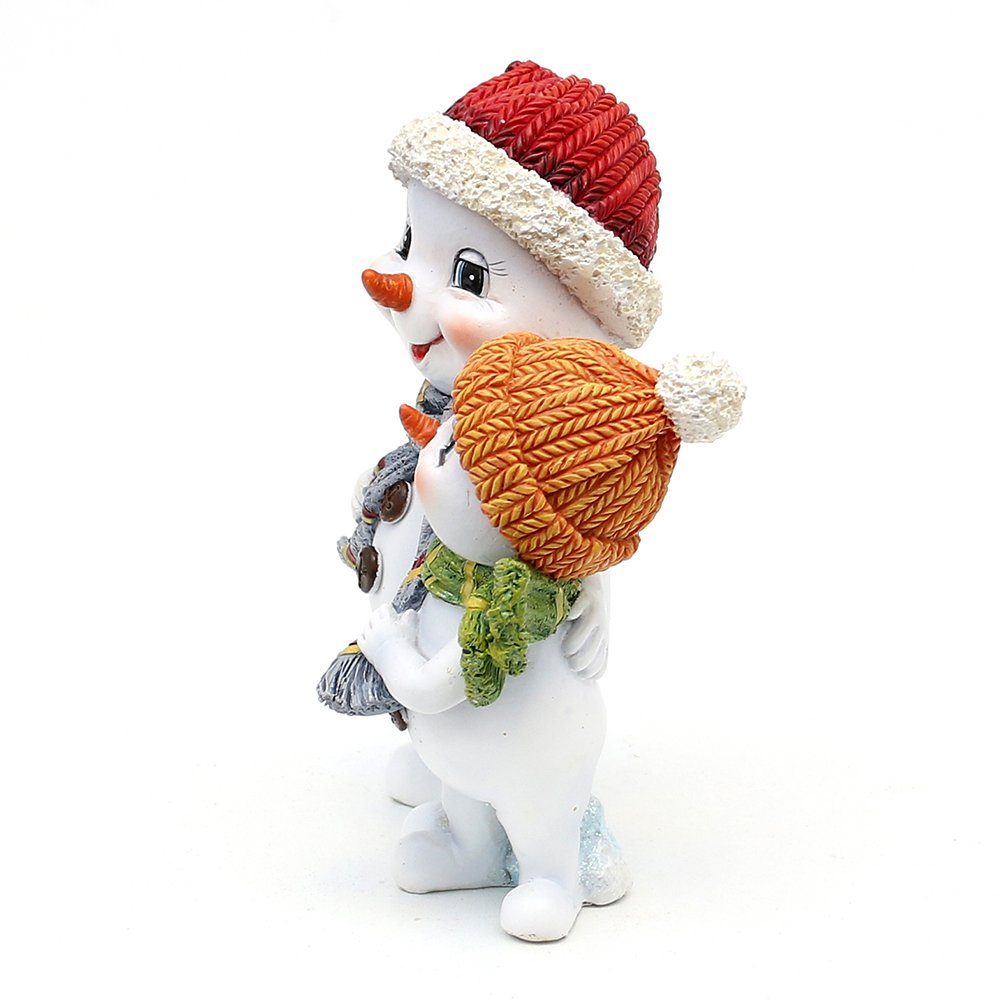 Dekohelden24 Dekofigur Schneekinderpaar mit Mütze und Schal, in rot-orange, günstig online kaufen