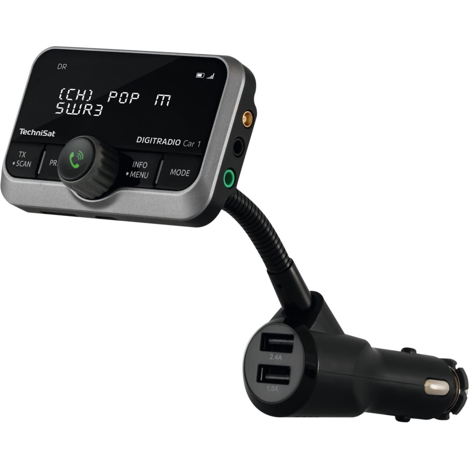 Digitalradio Adapter DAB+ Freisprechfunktion mit 1 Car und (DAB) TechniSat DIGITRADIO Bluetooth-