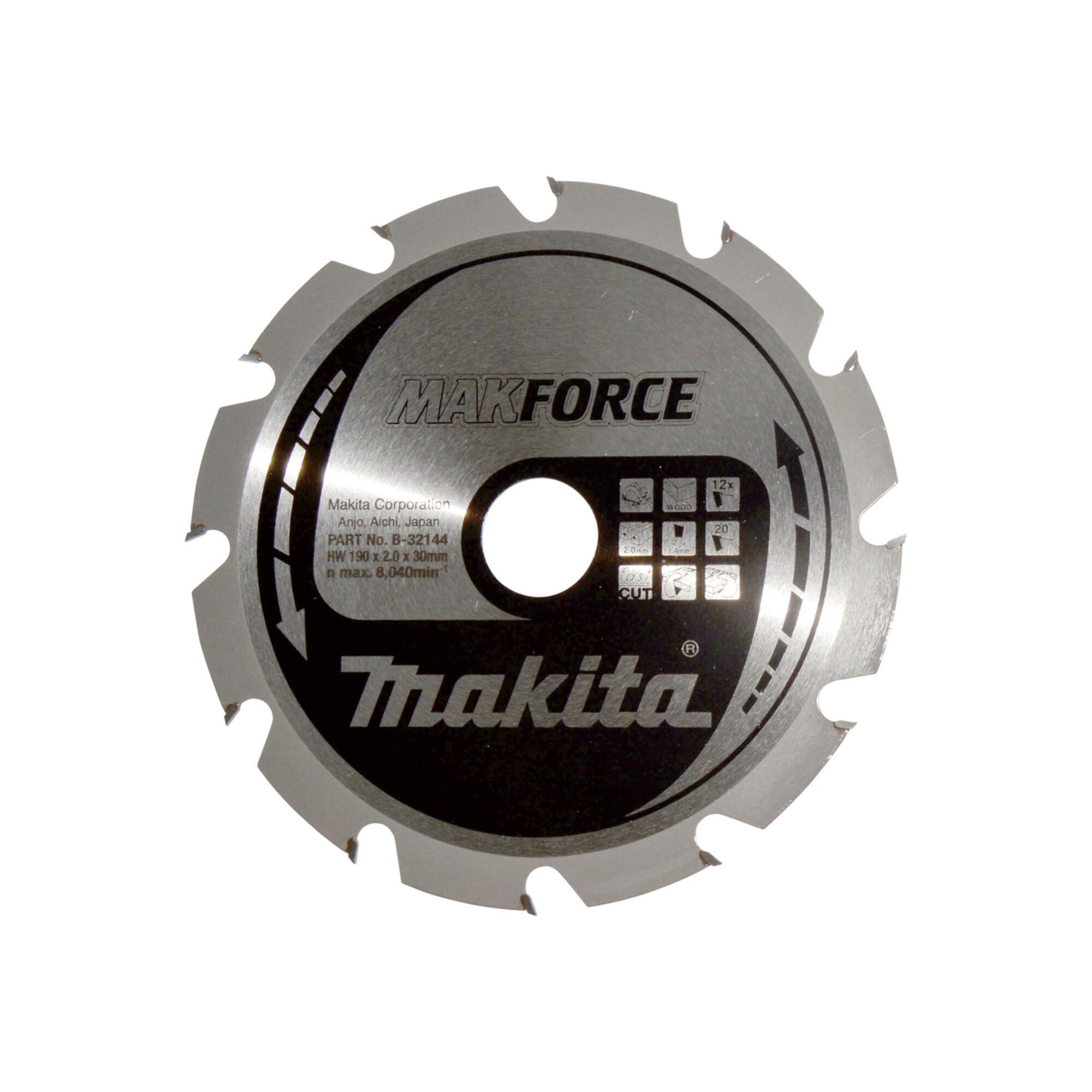 Makita Kreissägeblatt Makita Sägebblatt MAKFORCE 190x30x12Z