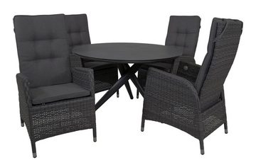 Lesli Living Gartensessel Lesli Living Diningsessel im 2er-Set "Soho 2.0 Forte" grau-anthrazit