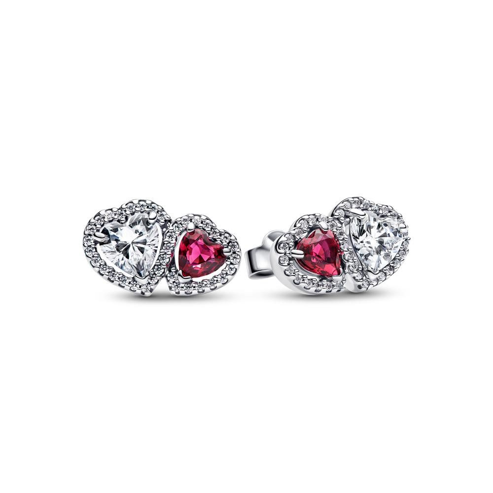 Paar Ohrstecker Herzohrringe für Damen Timeless, 925er Silber von PANDORA