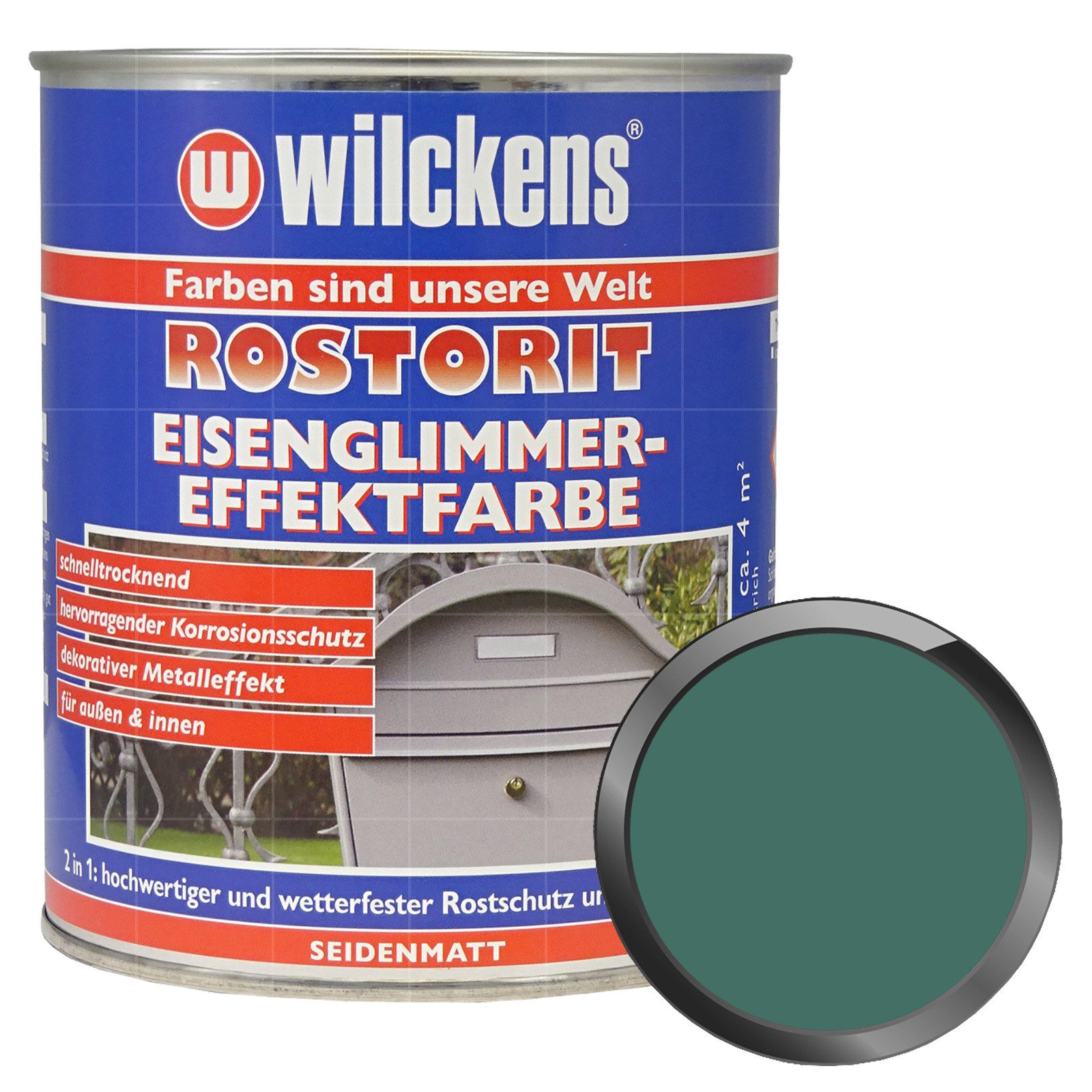 Wilckens Farben Wetterschutzfarbe Rostorit Eisenglimmer Effektfarbe - 0.75 Liter