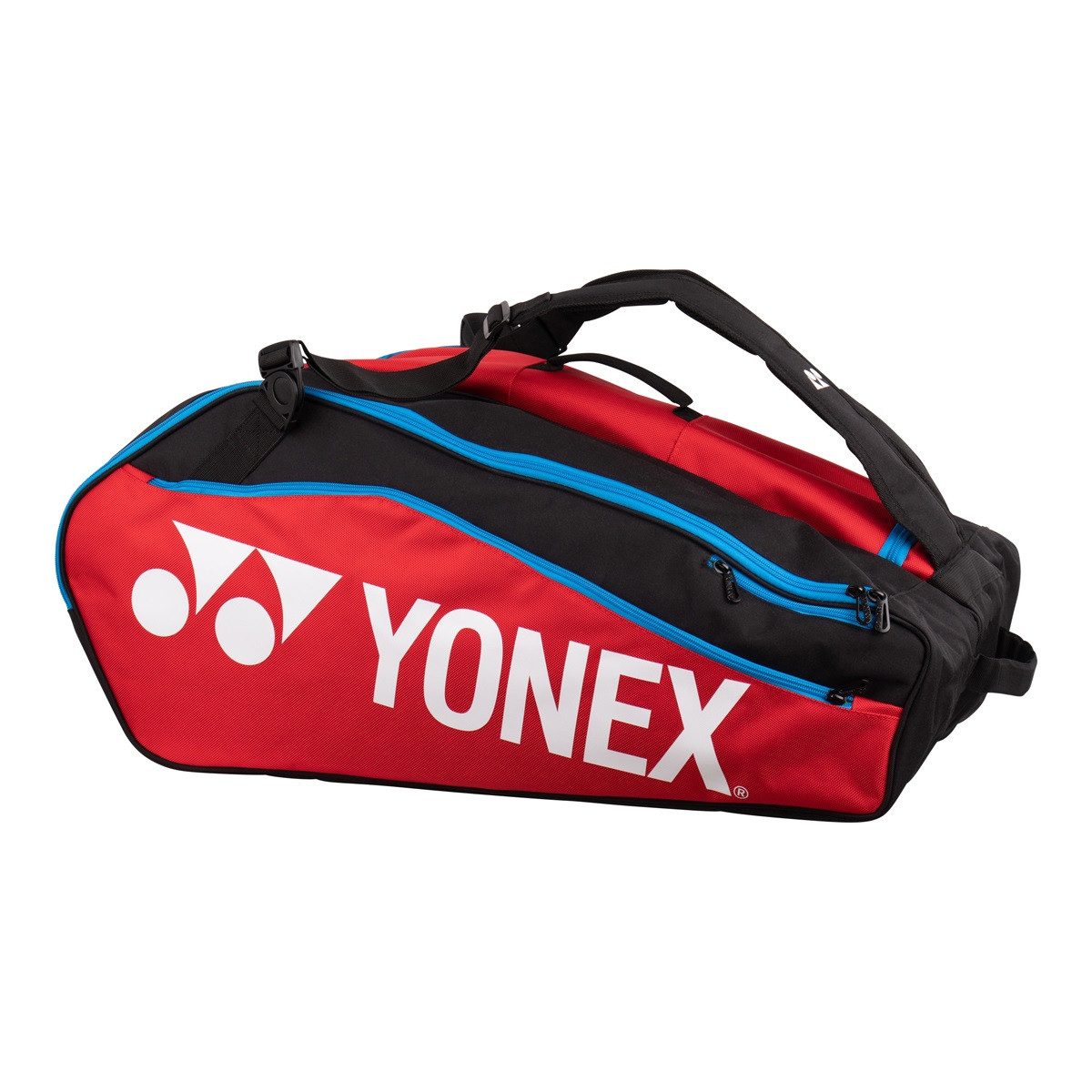 Yonex Sporttasche Racketbag Club Line (Schlägertasche, 3 Hauptfächer) 2024 rot/schwarz
