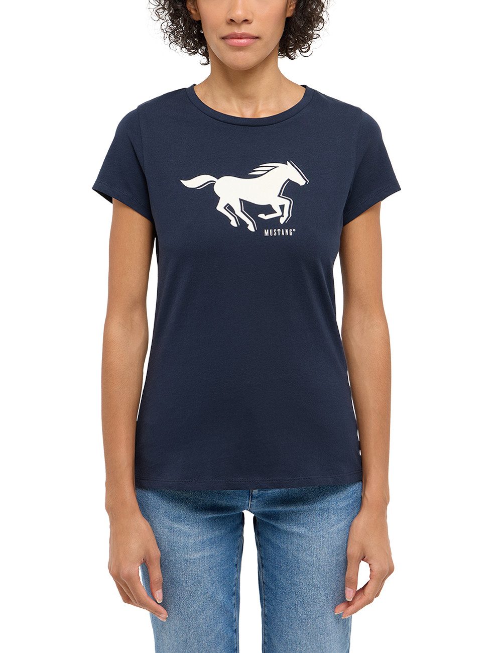 MUSTANG T-Shirt MU-Loa Figurbetonende Passform