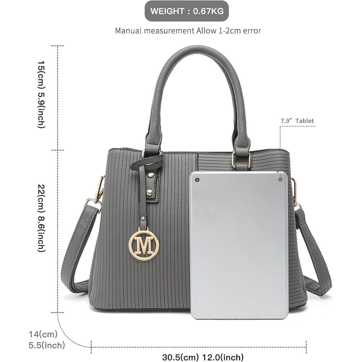 LuxusKollektion Henkeltasche Damen Handtasche Vintage PU Leder Schultertasche Henkeltasche
