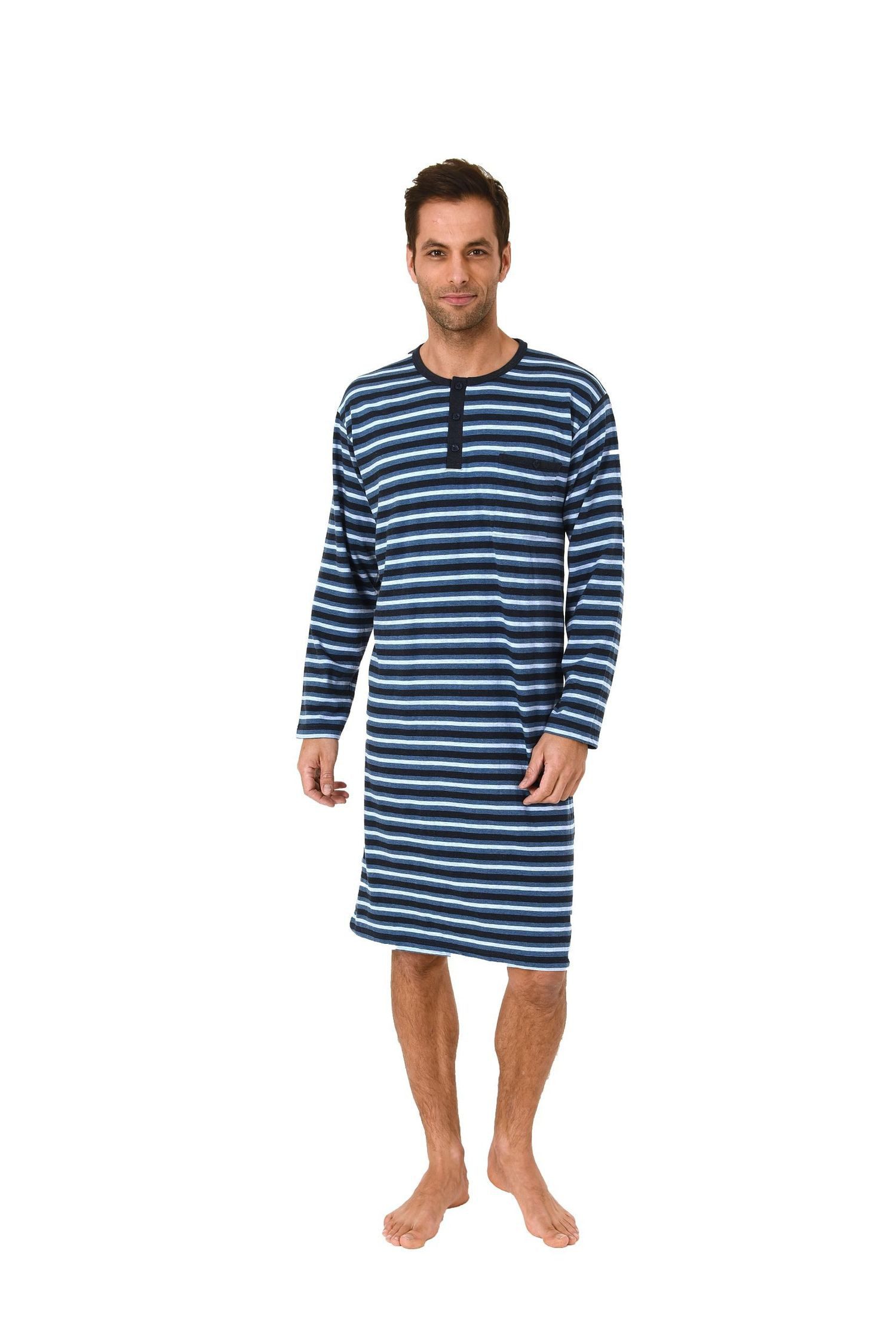 Normann Pyjama Herren Nachthemd langarm mit günstig online kaufen