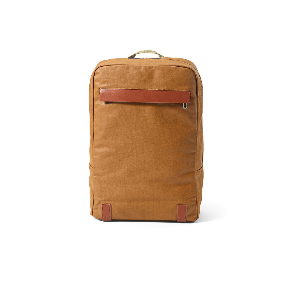 CABBEL Rucksack Rucksack 23L Laptop 17 Zoll wasserdicht Baumwolle nachhaltig robust (Rucksack, 1-tlg., Einzelartikel), Kamel, 85% recycelt, 0,885 kg leicht, 29x43x14 cm, 23L Volumen