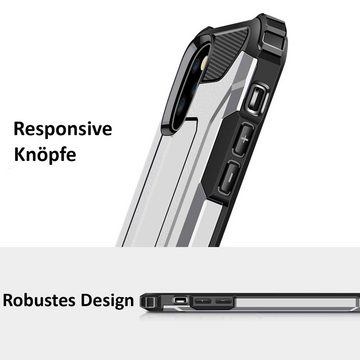 FITSU Handyhülle Outdoor Hülle für Apple iPhone 11 Pro Silber 5,8 Zoll, Robuste Handyhülle Outdoor Case stabile Schutzhülle mit Eckenschutz