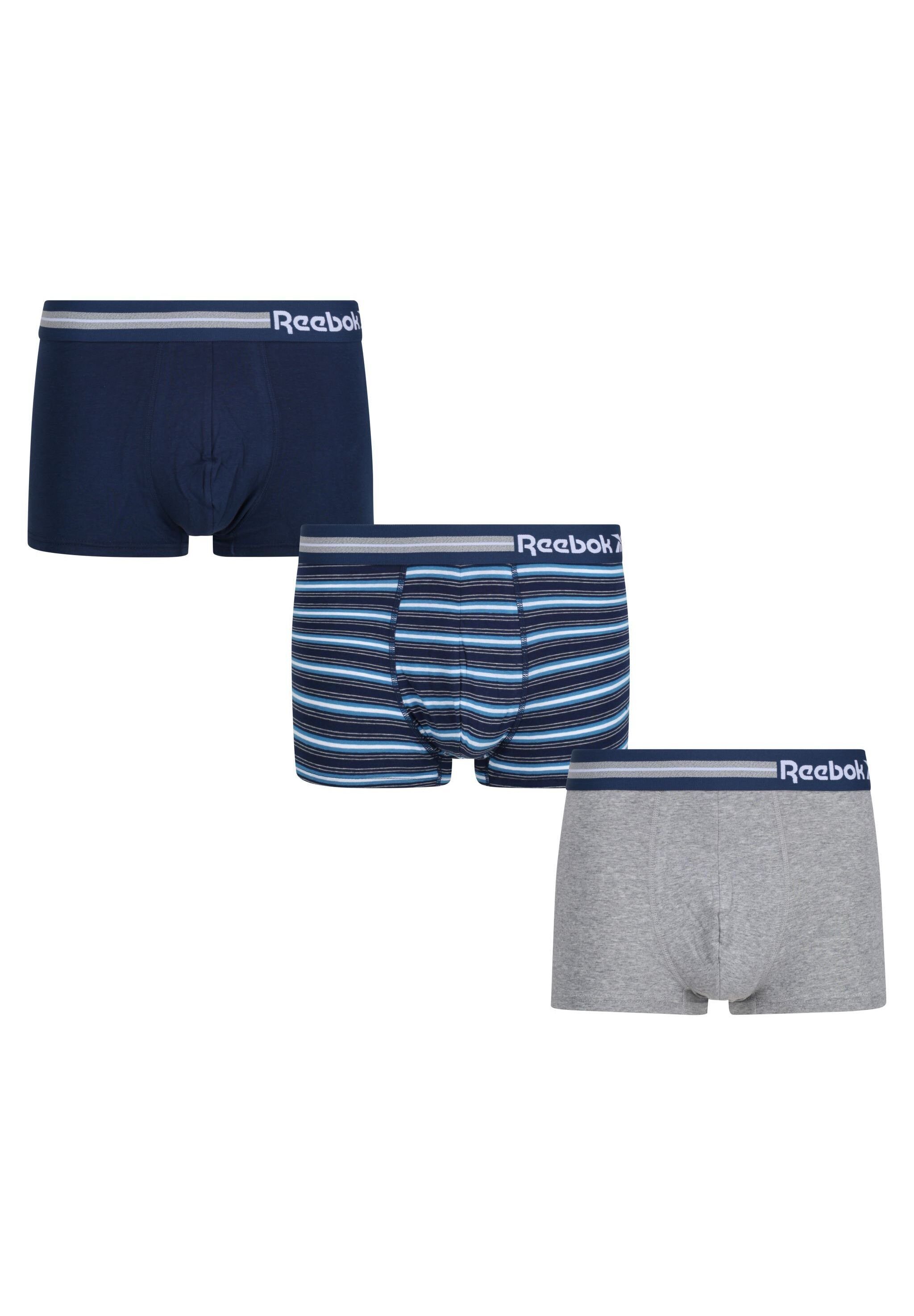 BatikBlue/BlueStrip Reebok (3-St) Boxershorts 3-Pack Trunks