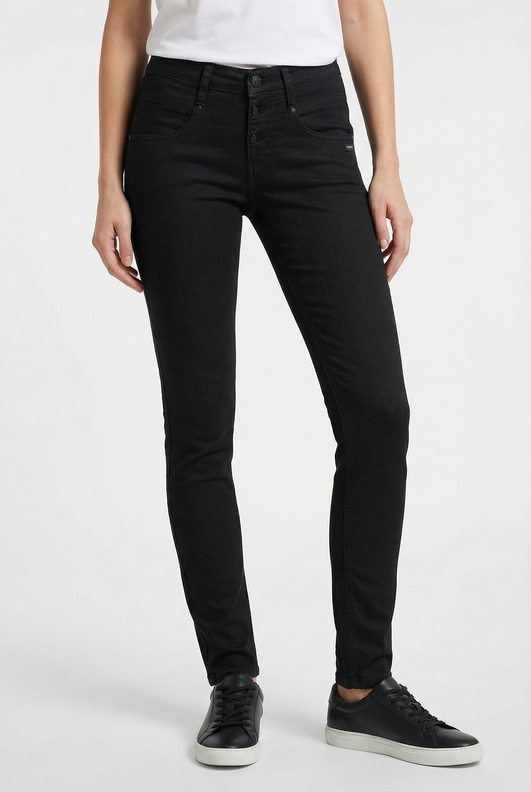 GANG Skinny-fit-Jeans 94MEDINA mit stylischer halb offener Knopfleiste