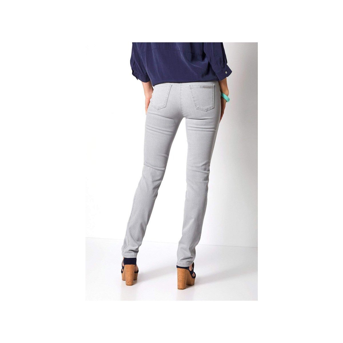 5-Pocket-Jeans grau TONI (1-tlg) used grey