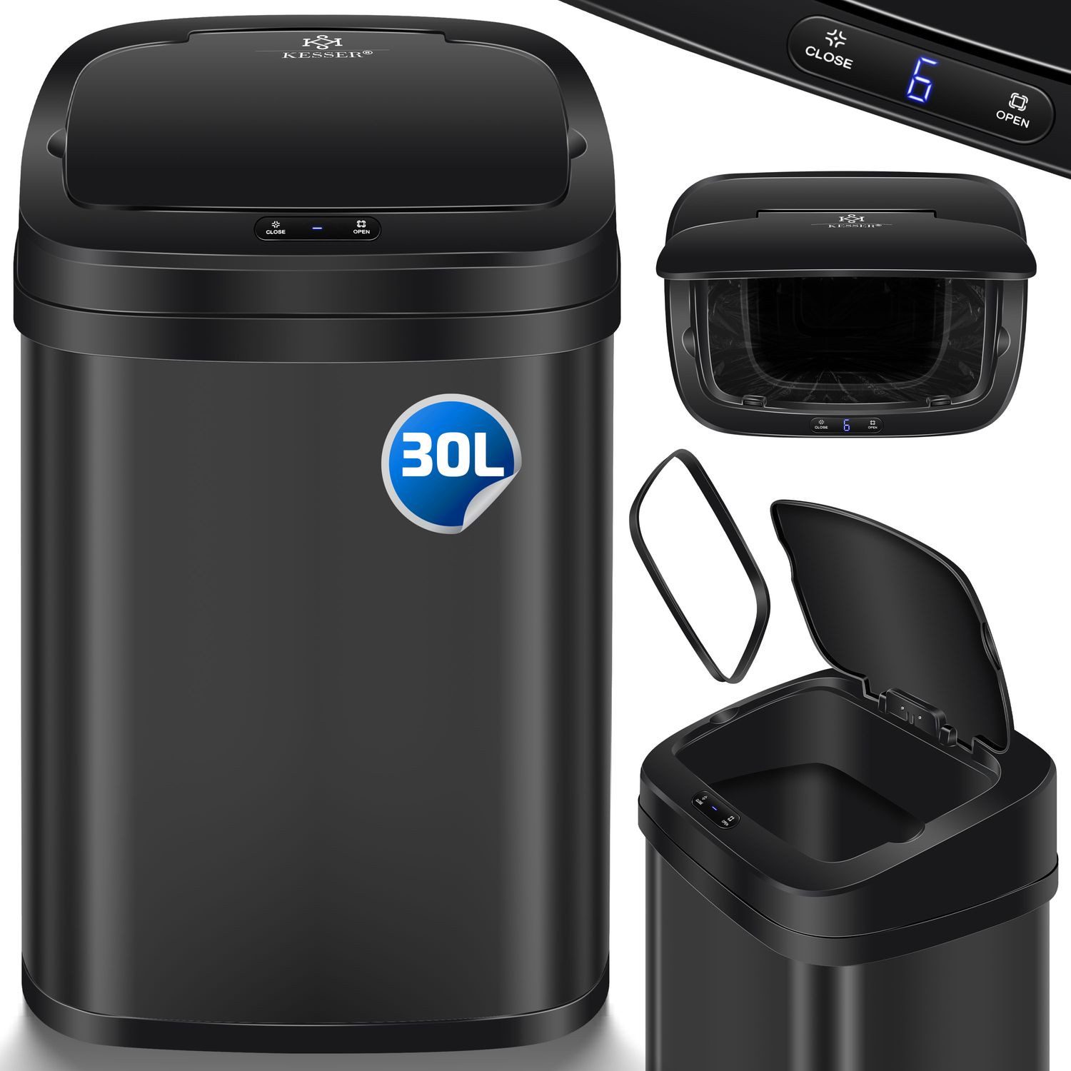 KESSER Mülleimer, Sensor Mülleimer Küche Automatik mit Bewegungssensor