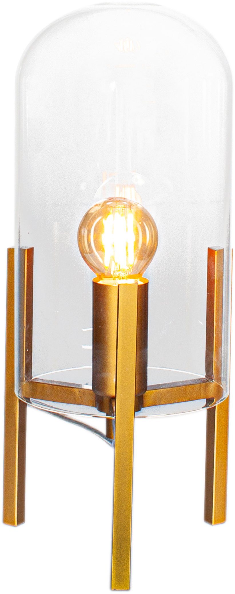 By Rydens Tischleuchte Smokey, ohne Leuchtmittel, Tischleuchte mit  Glasschirm, 30 cm hoch, Dimmbar mit geeignetem Leuchtmittel | Tischlampen