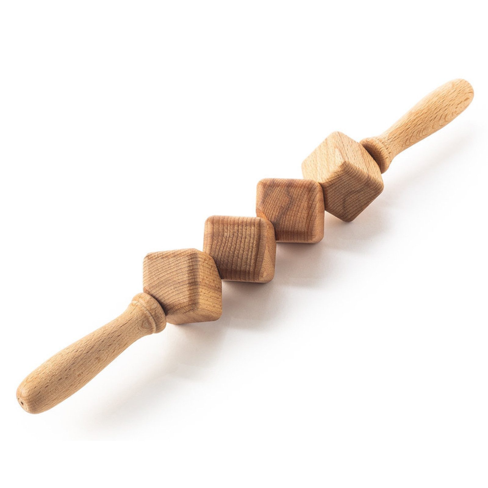 Habys Massageliege Holz-Massageroller Würfel gegen Cellulite, Buchenholz 40 cm