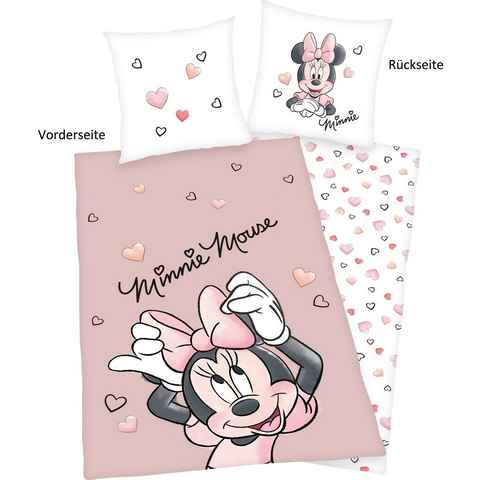Kinderbettwäsche Disney´s Minnie Mouse, Disney, Renforcé, mit tollem Minnie Mouse Motiv