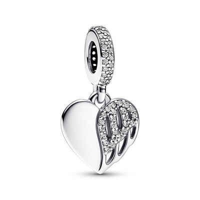 Pandora Bead 925er Silber Charm Anhänger Herz und Engelsflügel von PANDORA