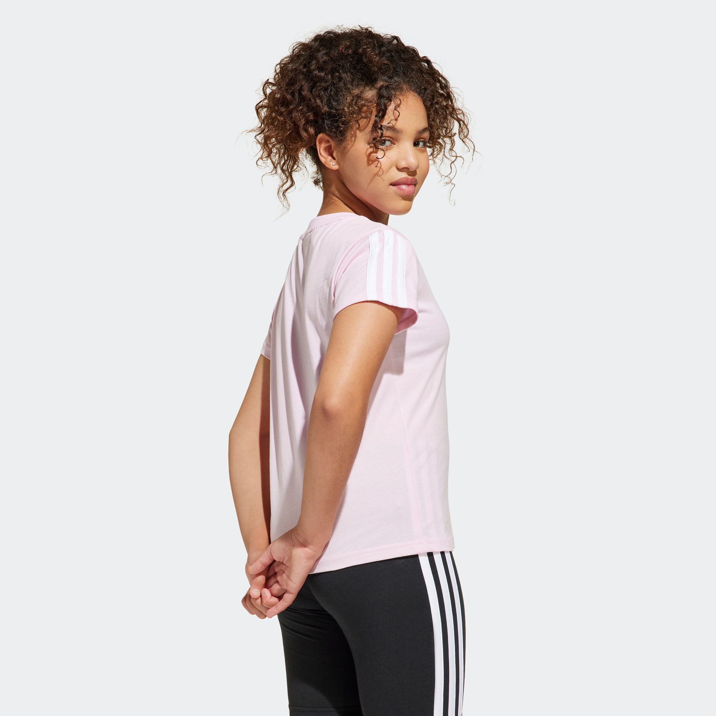 adidas Sportswear T-Shirt JG 3S TEE 160 für Kinder, mit Rundhalsausschnitt, ohne Verschluss, aus Baumwolle