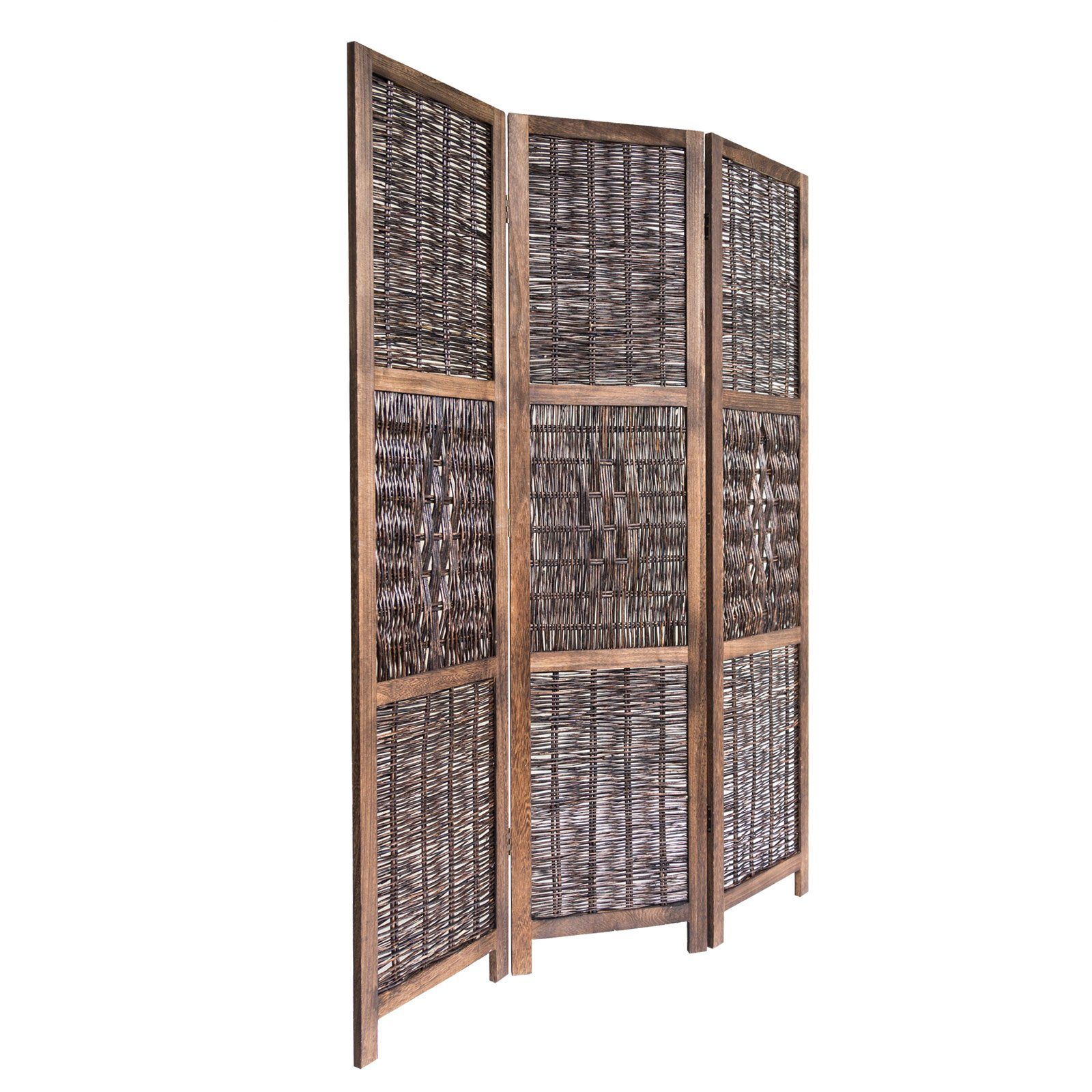 Homestyle4u Paravent Raumteiler Holz braun mit günstig online kaufen