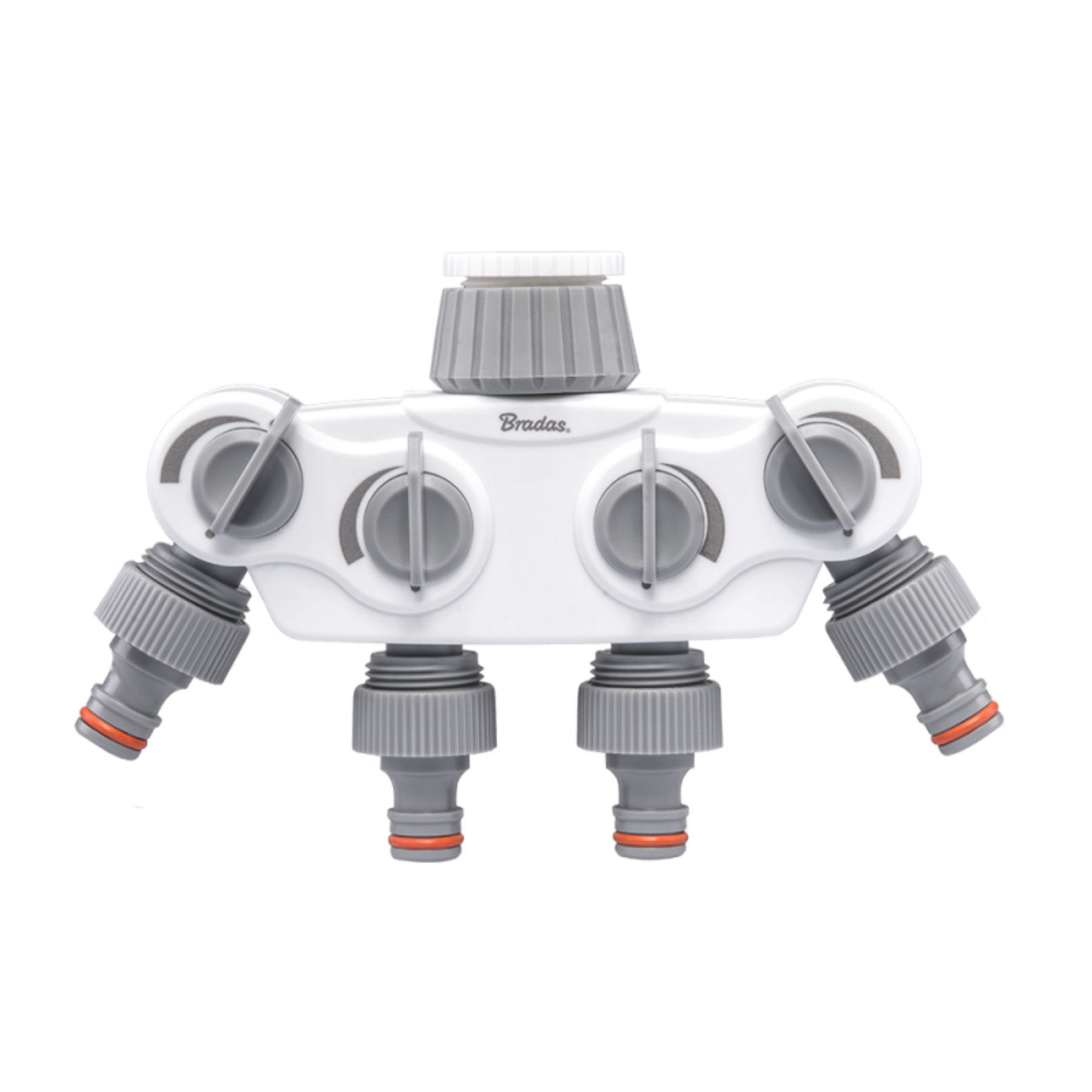 Bradas 4-Wege Verteiler WL-3034K 4-Wege-SOLID-Verteiler mit 1"- oder 3/4"-Hahnventilen, (1-tlg)