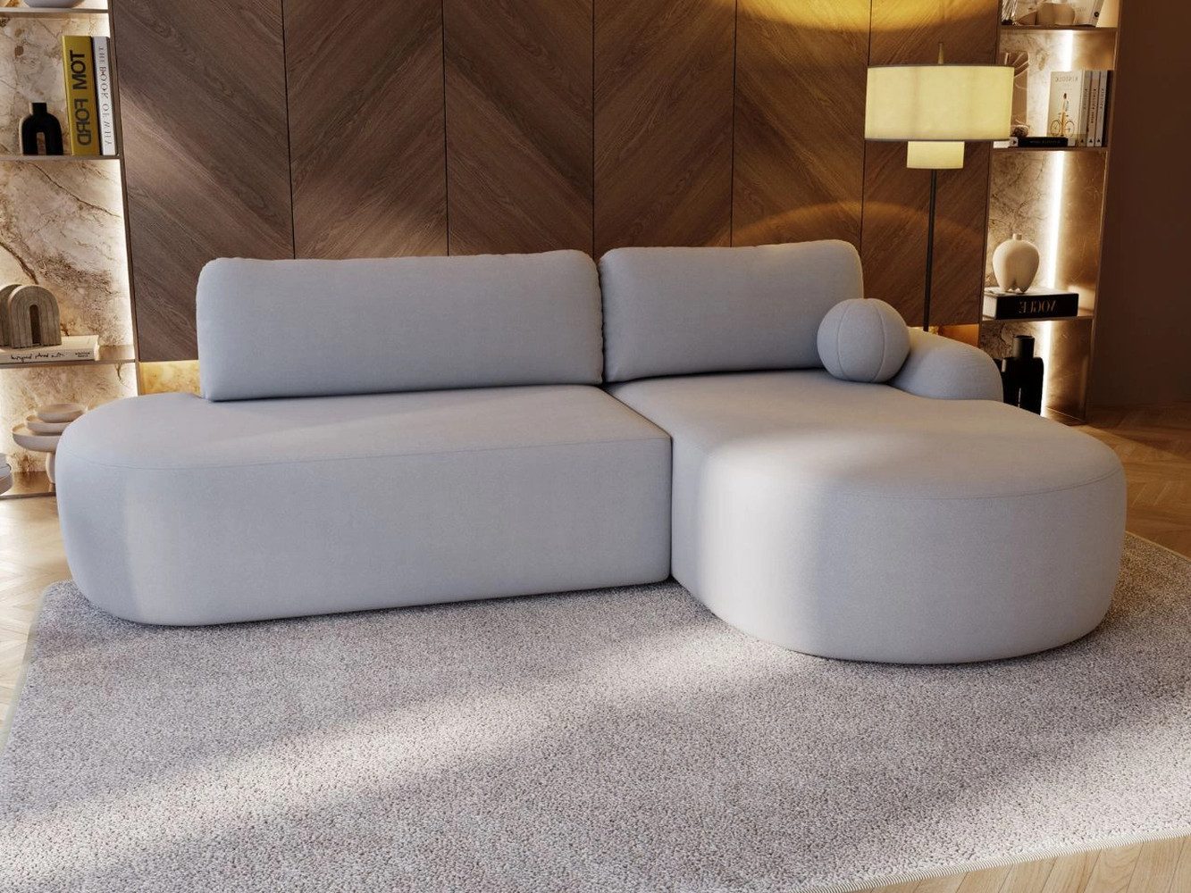 GrainGold Ecksofa mit Schlaffunktion und Bettkasten günstig online kaufen