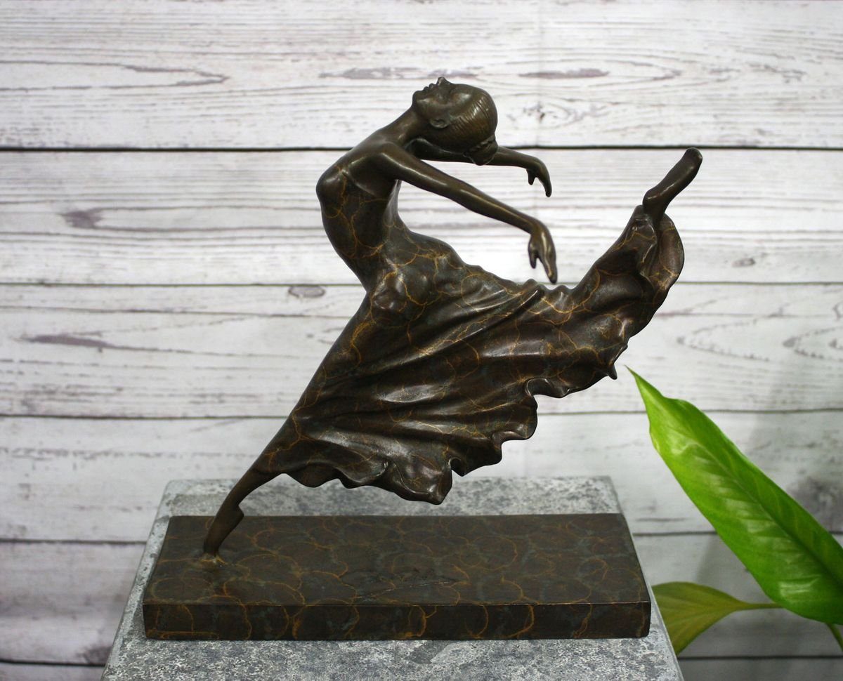 Bronzeskulpturen Skulptur Bronzefigur junge Tänzerin Ballerina